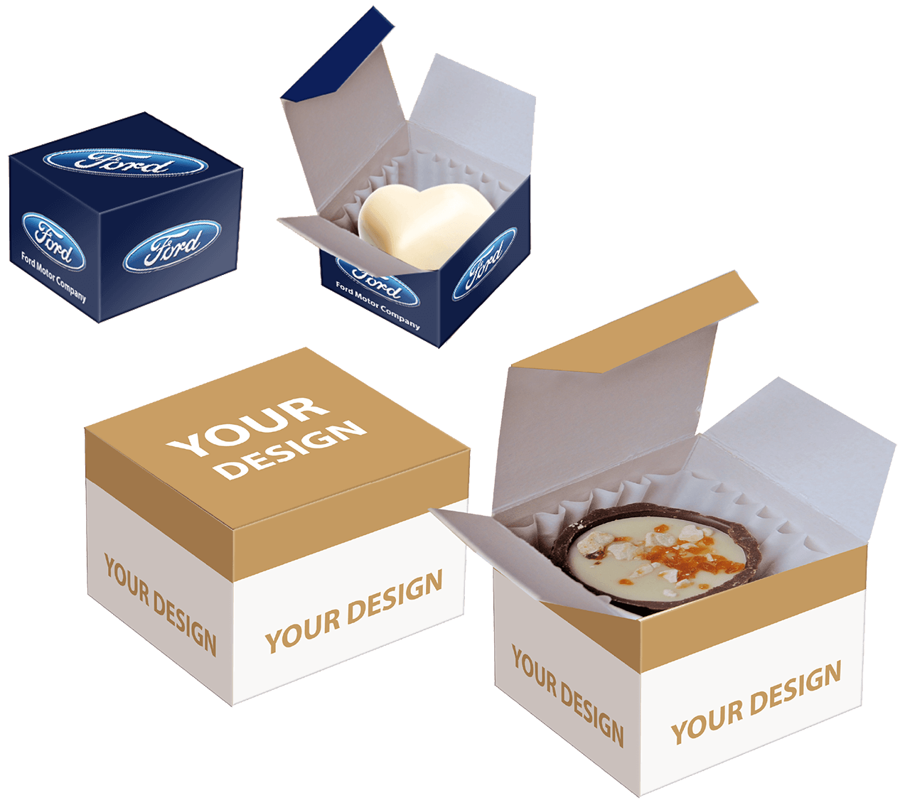Belgian Chocolates EMOTI Gift boxes and pralines