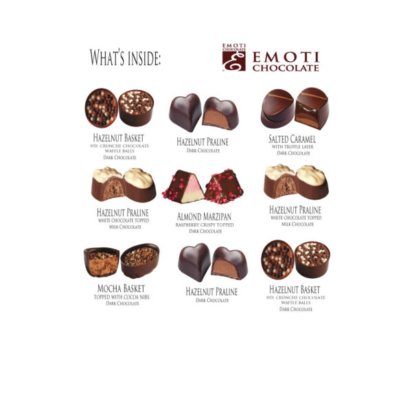 Belgian Chocolates EMOTI Gift boxes and pralines